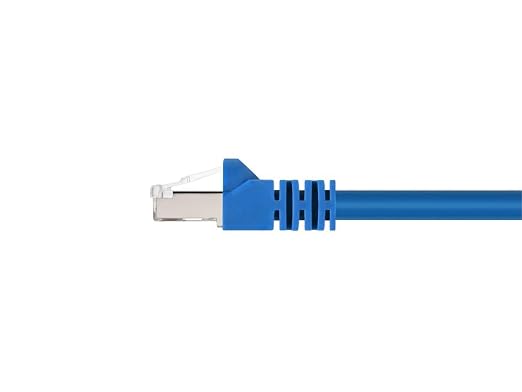 Monoprice Cat6A 10ft Blue Patch Cable Double Shielded 26AWG 10G Pure Bare - Image 2