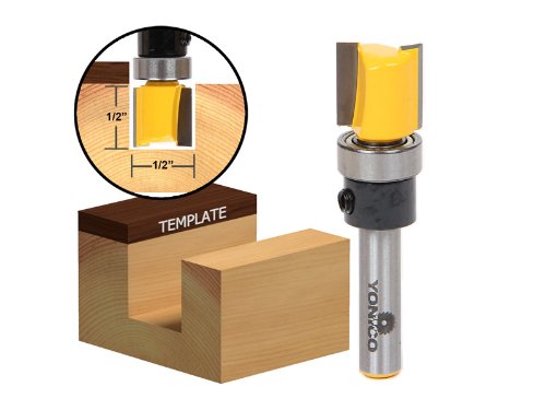 YONICO Flush Trim Router Bit 1/2-Inch Hinge Mortise 1/4-Inch Shank 14169q - Image 2