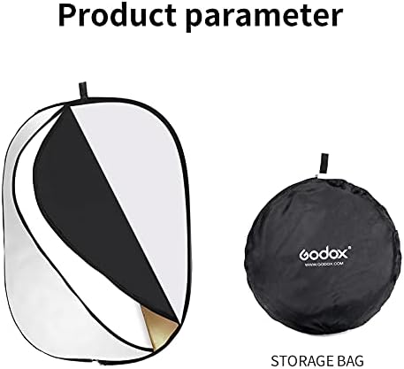 GODOX 32"x47"/80x120cm Collapsible Photography Light Reflector, 5-in-1 Oval - Image 7