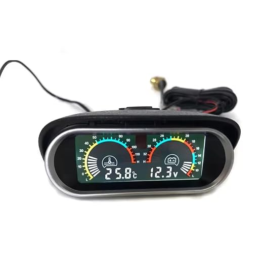 2-in-1 Auto Car LCD Meter Digital Voltage Water Temperature Fuel Gauge - Image 6