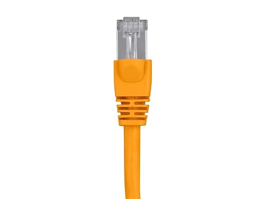Monoprice Cat6A 7ft Yellow Patch Cable Double Shielded 26AWG 10G Pure Bare - Image 2