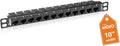 Tecmojo 12-Port Cat6 Patch Panel, 0.5U Rack Mount Modular Panel by Tecmojo