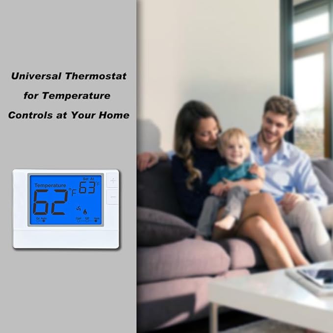 Multi Stage Thermostat for Home Cooling and Heating, 2 Heat/2 Cool, Super Clear - Image 7
