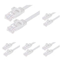 Monoprice Cat6 7ft White Flat Patch Cable UTP 30AWG 550MHz Pure Bare Copper by Monoprice