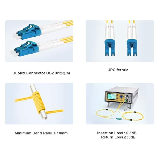 FLYPROFiber- 100M/328ft OS2 Fiber Patch Cable LC to LC, Length Options: - Image 3