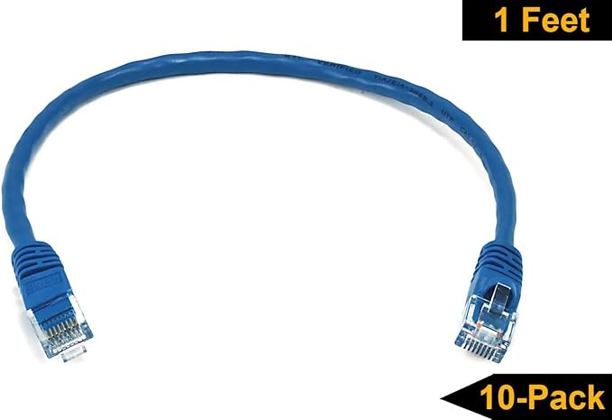 iMBAPrice 1' Cat5e Network Ethernet Patch Cable, 10 Pack - Image 2