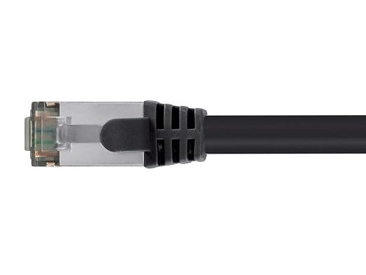 Monoprice Cat8 3ft Black Patch Cable Double Shielded 26AWG 2GHz 40G Pure Bare - Image 3