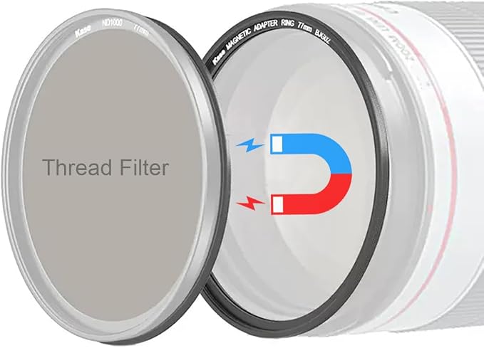 Kase 49mm Magnetic Lens and Filter Adapter Ring Kit by KaseFilter
