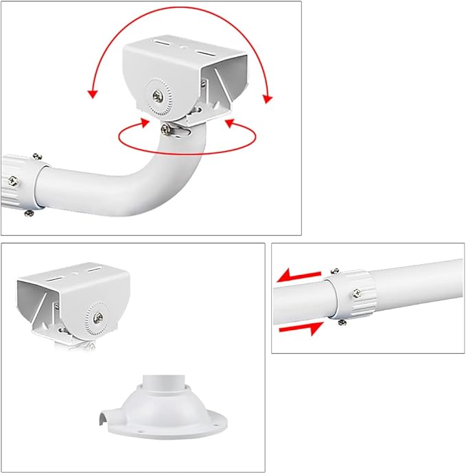 CCTV Security Camera Mount Bracket, Telescopic Adjustable Universal Wall - Image 4