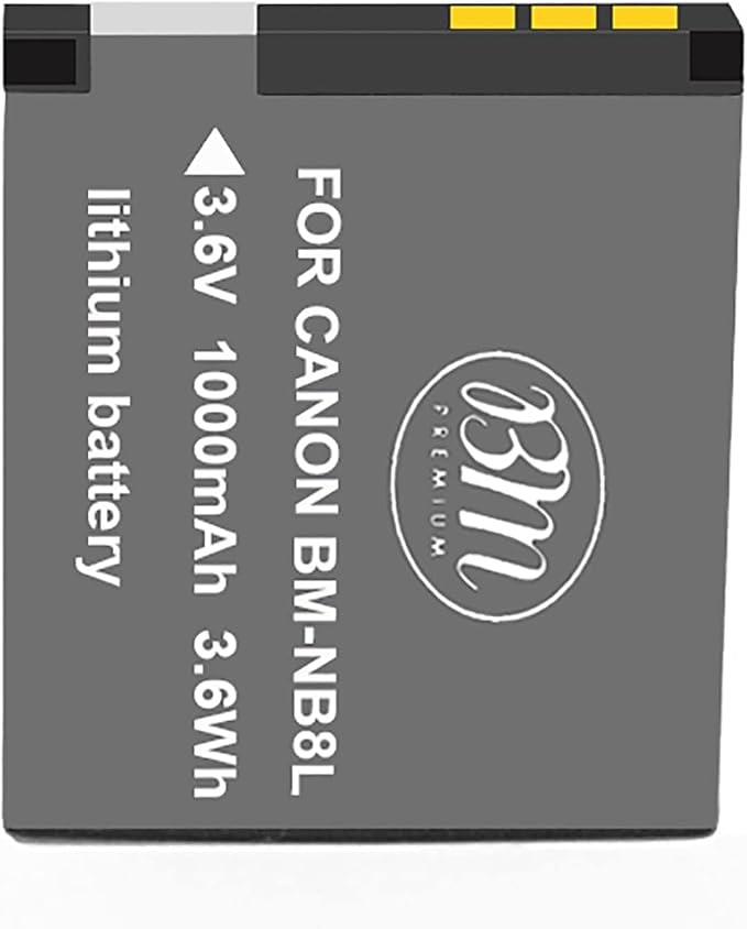 BM Premium NB-8L Battery for Canon PowerShot A2200, A3300 Digital Cameras by BMPremium