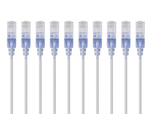 Monoprice - 133257 SlimRun Cat6A Ethernet Patch Cable - Snagless RJ45 UTP Pure - Image 5
