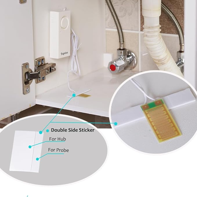 Water Leak Detector Alarm, 120dB Flood Alert - Image 3