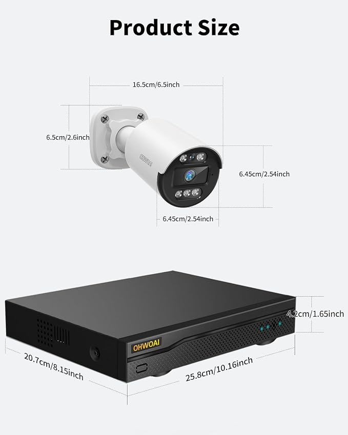 《5MP Super HD & 80ft IR Night Vision》Wired Security Camera System Outdoor - Image 9