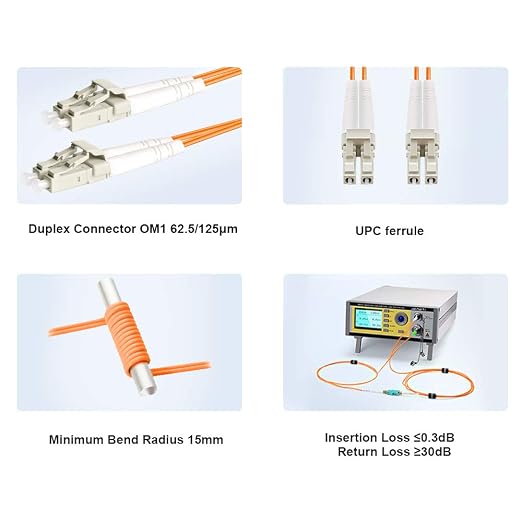 FLYPROFiber- 30M OM1 LC to LC Fiber Patch Cable, Length Options: 0.2m-100m - Image 3