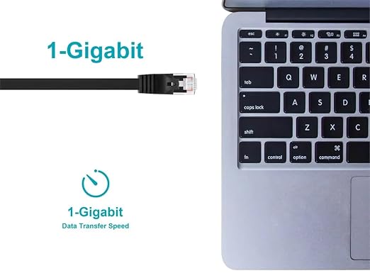 Monoprice Cat5e 2ft Black Flat Patch Cable UTP 30AWG 350MHz Pure Bare Copper - Image 5