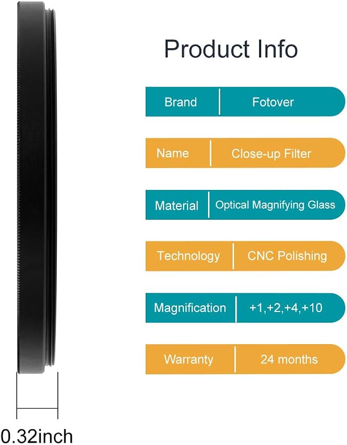 52mm Close-up Filter Kit 4 Pieces Macro Filter Set - Image 3