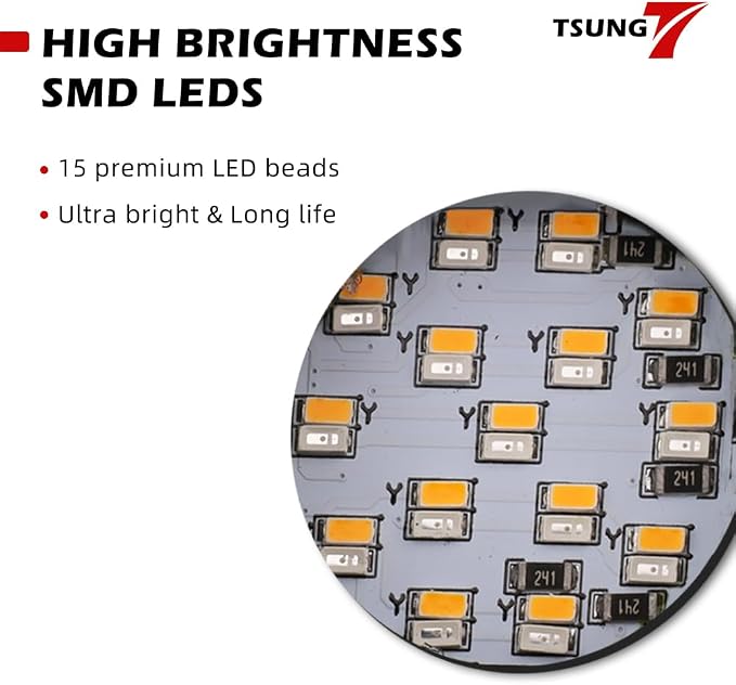TSUNG Universal Motorcycle LED Turn Signals Small Bullet Front Rear Blinkers - Image 4