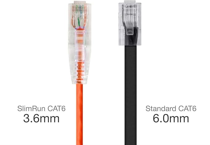 Monoprice Cat6 7ft Orange Component Level Patch Cable UTP 28AWG 550MHz Pure - Image 2