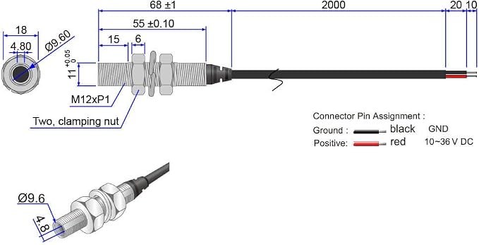 Blue Circular Dot Laser Module, 450 nm, Class 2, Industrial Laser Projector - Image 3