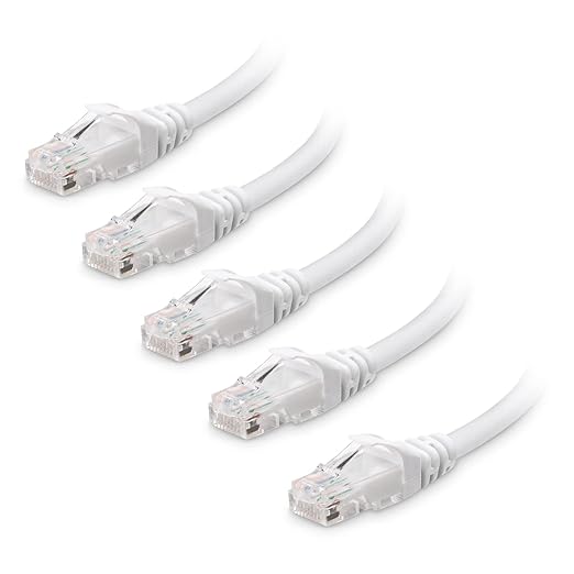 Cable Matters 10Gbps 5-Pack Snagless Cat 6 Ethernet Cable - 5ft by CableMatters