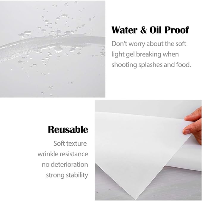 Diffusion Film Filter Sheet 6 Packs Kit 15.7x19.6inches/ 40x50cm Lighting Gel - Image 2