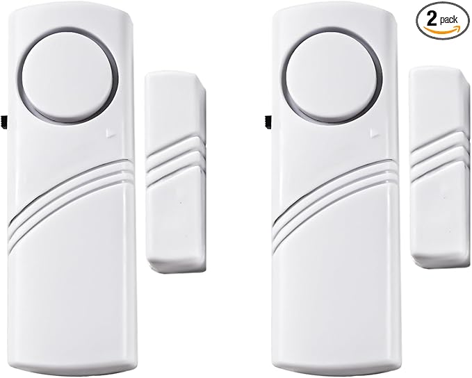 2 Pack Door Window Alarm, Home Magnetic Sensor Alarm, Home Security System Alert by Anglepingping