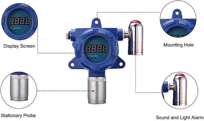 ATO Fixed Carbon Monoxide Gas Detector, 4-20mA Signal Output, CO Gas Leak - Image 3