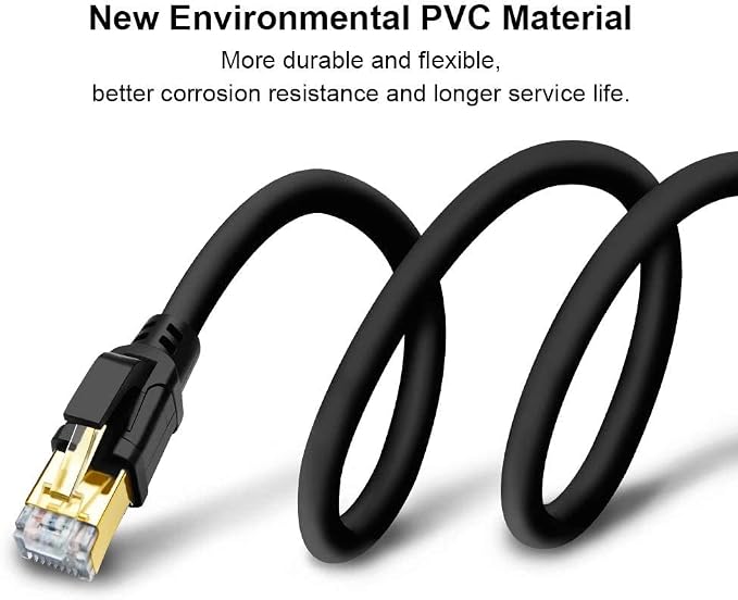 Yauhody CAT8 Ethernet Cable 10FT, High Speed 40Gbps 2000MHz Internet Network - Image 6