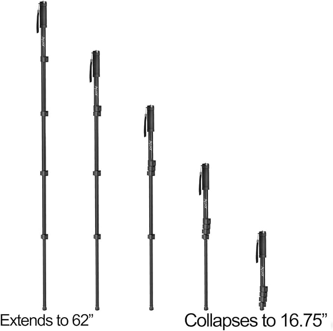Acuvar Monopod with Integrated Safety Strap and 4 Section Extending Pole - Image 7