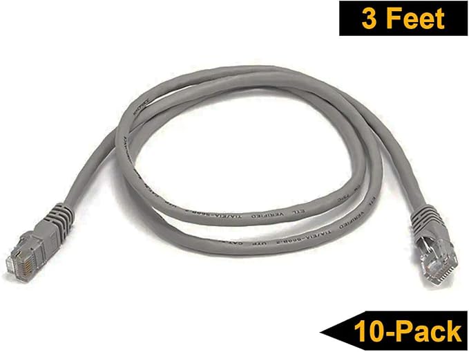 iMBAPrice 3' Cat5e Molded Ethernet Cable, 10 Pack - Image 3
