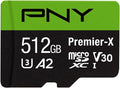 PNY P-SDU512V32100PX-GE 512GB Premier-X Class 10 U3 V30 microSDXC Flash Memory by PNY