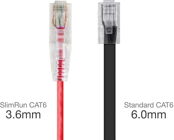 Monoprice Cat6 10ft Red Component Level Patch Cable UTP 28AWG 550MHz Pure Bare - Image 2