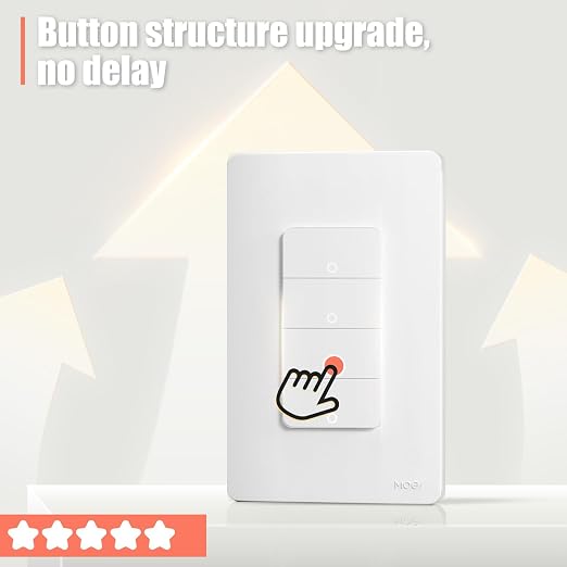MOES Smart 4 Gang Light Switches, 2nd Generation Wi-Fi Single Pole Switch - Image 3