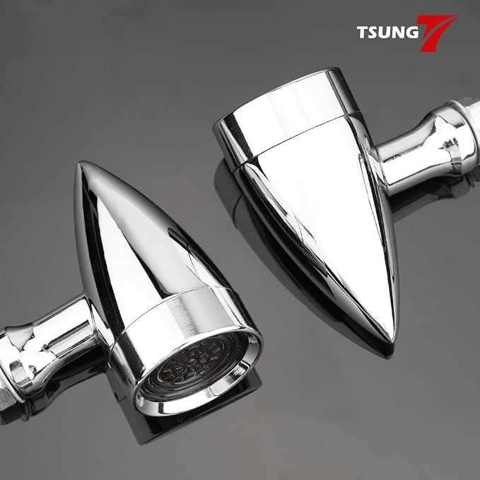 TSUNG Universal Motorcycle LED Turn Signals Small Bullet Front Rear Blinkers - Image 7