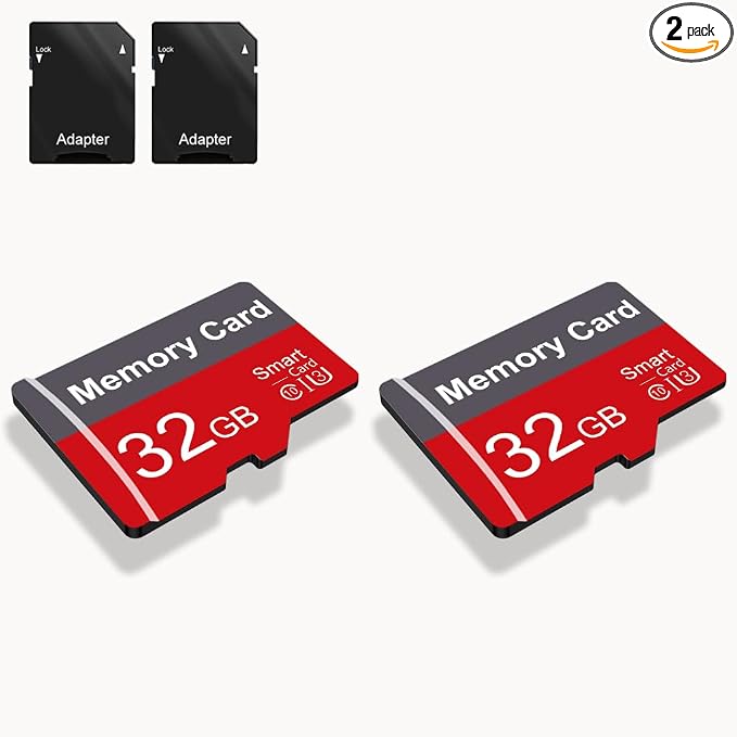 2 Pack Memory Card 32GB with Adapter, High Speed TF Card, UHS-I C10 A1 Memory by Unknown