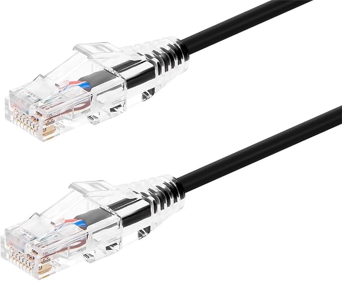 Monoprice Cat6 7ft Black Component Level Patch Cable UTP 28AWG 550MHz Pure Bare by Monoprice