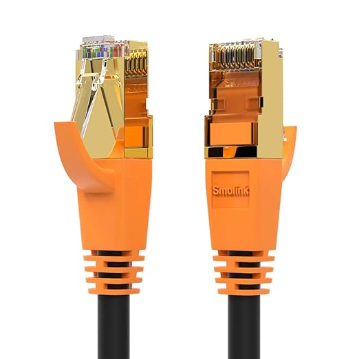 Smolink Network Cable, Shielded Ethernet Cable, Cat8 75ft, Weatherproof 40Gbps by Smolink