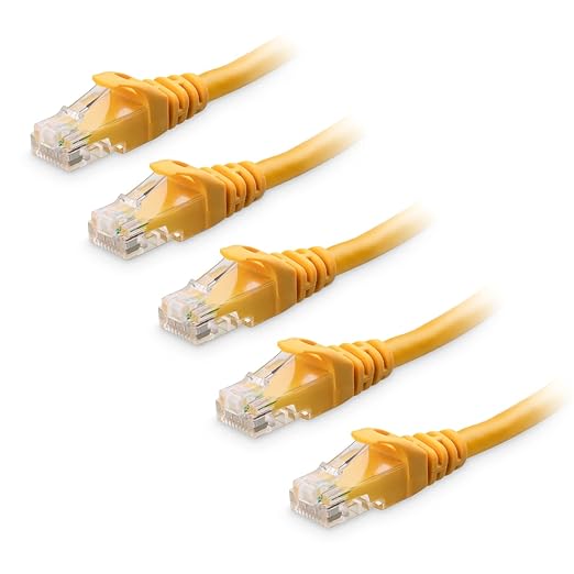 Cable Matters 10Gbps 5-Pack Snagless Short Cat 6 Ethernet Cable - 1ft by CableMatters