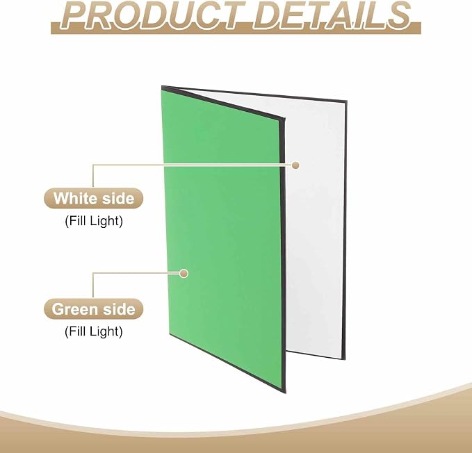2Pcs 17"x11" Light Reflector 2 in 1 Photography Reflector Cardboards, Foldable - Image 3