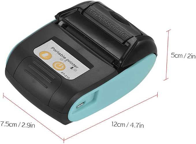 Thermal Receipt Printer, PT-210 58mm Portable Thermal Printer Handheld Ticket - Image 2