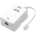 NECABLES DSL Filter for Phone Line 6 Inductors Version RJ11 6P2C Male to Female by NECABLES
