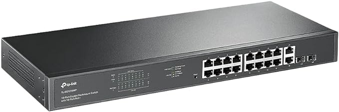 TP-Link TL-SG1218MP 16 Port Gigabit PoE Switch 16 PoE+ Ports @250W, w/ 2 Uplink - Image 2