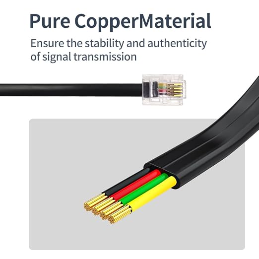Phone Cable 6 Feet Telephone Line Cord - Image 4