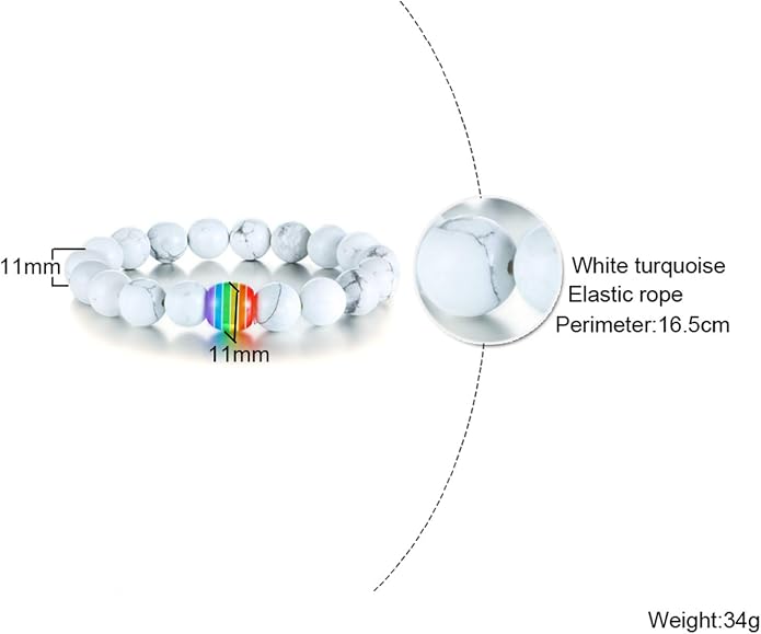 Nanafast Titanium Stainless Steel Rainbow LGBT Pride Bracelet Handmade Braided - Image 6