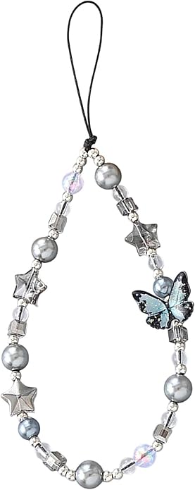 Beaded Phone Charm Lanyard Strap Girly Style Fixed Beads Pearl Lanyards by Staqlo