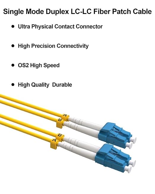 30M OS2 LC to LC Fiber Patch Cable, 1G/10GB LC-LC Singlemode Fiber Optic Cable - Image 8