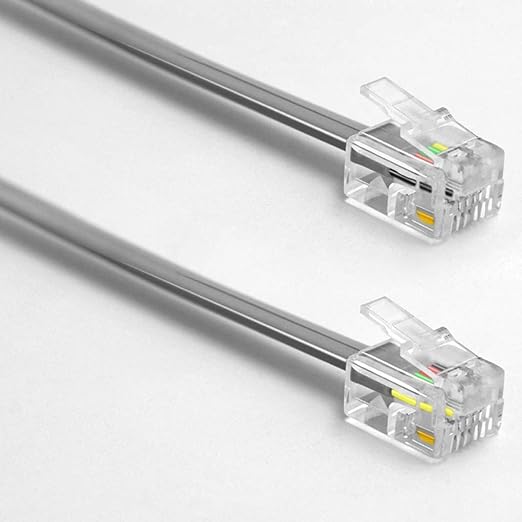 NECABLES 3Pack Phone Cord 1ft Telephone Cord Phone Cable RJ11 6P4C Male to Male - Image 2