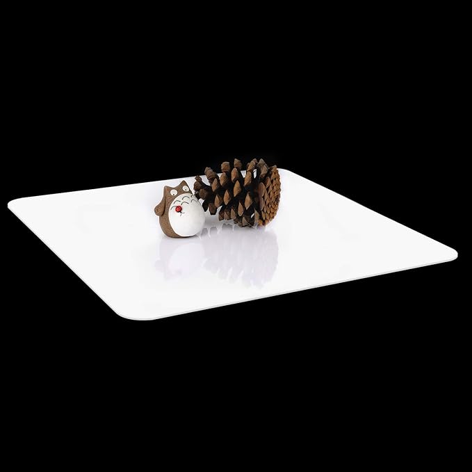 KINJOEK 4 Pack 12 x 12 Inch Acrylic White Black Product Photography Backdrops - Image 6