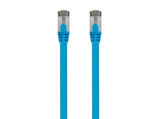 Monoprice Cat8 25ft Blue Patch Cable Double Shielded 26AWG 2GHz 40G Pure Bare by Monoprice