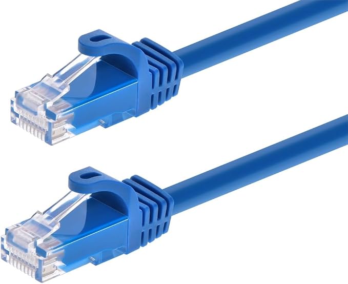 Monoprice Cat5e 5ft Blue Patch Cable UTP 24AWG 350MHz Pure Bare Copper Snagless by Monoprice